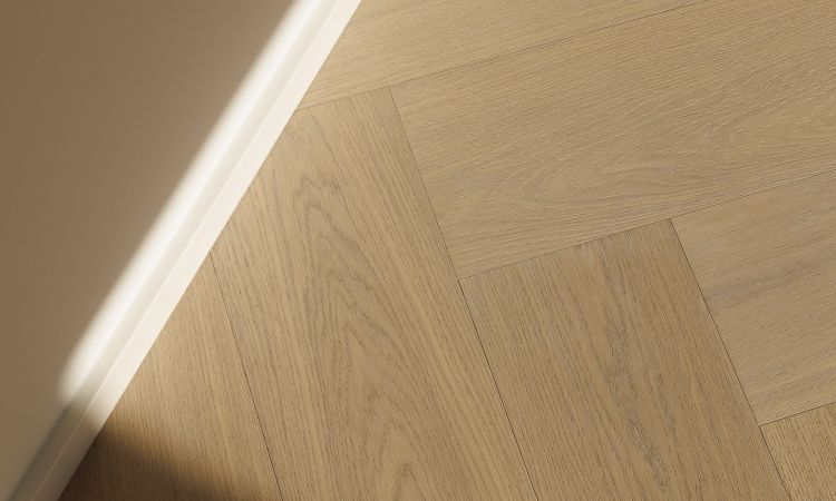 Hochwertiges Echtholzparkett.